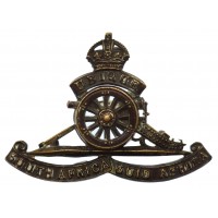 South African Artillery Cap Badge - King's Crown (Revolving Wheel)