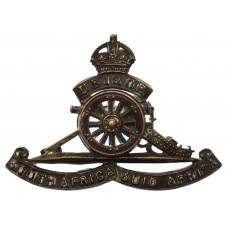 South African Artillery Cap Badge - King's Crown (Revolving Wheel)