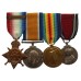 WW1 1914 Mons Star and Bar Medal Trio and 1935 Jubilee Medal Group of Four - Sjt. E.J. Tennant, Royal Horse Artillery - Wounded