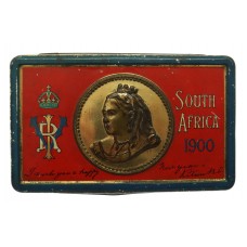 Rare Boer War 1900 Queen Victoria Christmas Gift Tin with Original Chocolate