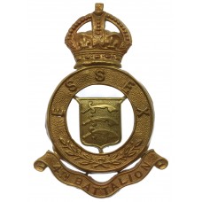 4th Bn. Essex Regiment Band Pouch Badge - King's Crown