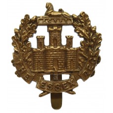 Essex Regiment WW1 All Brass Economy Cap Badge