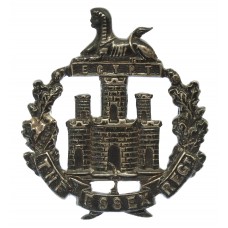 Essex Regiment WW1 1918 Hallmarked Silver Officer''s Cap Badge