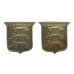 Pair of Essex Regiment (Volunteers) White Metal Collar Badges