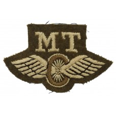 British Army Motor Transport (M.T) Winged Wheel Cloth Proficiency Arm Badge