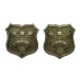 Pair of Leeds City Police White Metal Collar Badges
