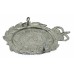 Stockport Borough Police Blackened Chrome Wreath Helmet Plate - Queen's Crown
