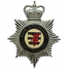 Avon & Somerset Constabulary Enamelled Helmet Plate - Queen's