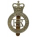 Dominica Police Force White Metal Cap Badge - Queen's Crown