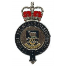 Royal Falkland Islands Police Enamelled Cap Badge - Queen's Crown