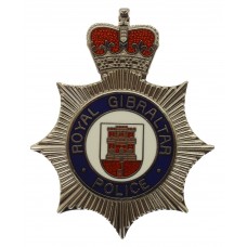 Royal Gibraltar Police Enamelled Cap Badge - Queen's Crown