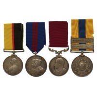 Queen's Sudan, 1911 Delhi Durbar, Edward VII LS&GC and Khedives Sudan (Clasps - The Atbara, Khartoum) Medal Group of Four - Pte. J. Moon, 1st Bn. Lincolnshire Regiment