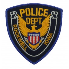 United States Rockwell Iowa Police Dept. Cloth Patch Badge