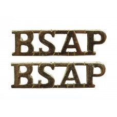 Pair of British South African Police (B.S.A.P.) Anodised (Staybrite) Shoulder Titles