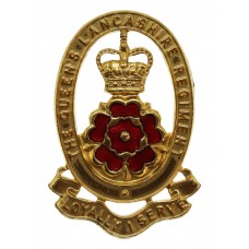 Queen's Lancashire Regiment Enamelled Cap Badge 