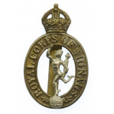 Royal Corps of Signals Cap Badge - King's Crown (1st Pattern)