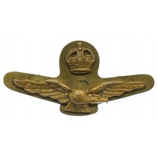 Royal Air Force (R.A.F.) Officer's Field Service Cap Badge - King's Crown