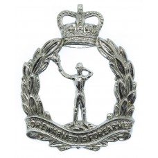 Royal Observer Corps Chrome Cap Badge - Queen' Crown
