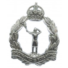 Royal Observer Corps Chrome Cap Badge - King's Crown