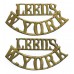 Pair of WW1 1st & 2nd Leeds Pals Bns. West Yorkshire Regiment (LEEDS/W.YORK) Shoulder Titles