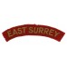 East Surrey Regiment (EAST SURREY) Cloth Shoulder Title