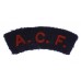 Army Cadet Force (A.C.F.) Cloth Shoulder Title