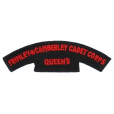 Frimley & Camberley Cadet Corps Queen's Cloth Shoulder Title