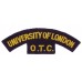 University of London O.T.C. (UNIVERSITY OF LONDON/O.T.C.) Cloth Shoulder Title