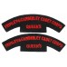 Pair of Frimley & Camberley Cadet Corps Queen's Cloth Shoulder Titles