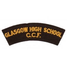 Glasgow High School Combined Cadet Force (GLASGOW HIGH SCHOOL/C.C.F.) Cloth Shoulder Title