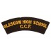 Glasgow High School Combined Cadet Force (GLASGOW HIGH SCHOOL/C.C.F.) Cloth Shoulder Title
