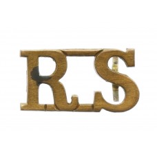 Royal Scots (R.S.) Brass Shoulder Title