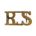 Royal Scots (R.S.) Brass Shoulder Title