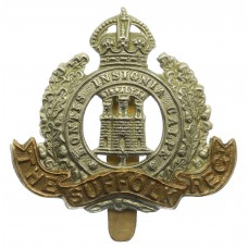 Suffolk Regiment Cap Badge - King's Crown