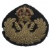 Lanarkshire Constabulary Senior Officer's Bullion Cap Badge - King's Crown