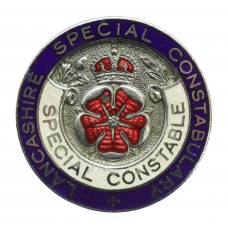 Lancashire Special Constabulary Special Constable Enamelled Lapel Badge - King's Crown