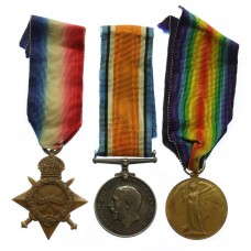 WW1 1914-15 Star Medal Trio - Pte. H. Stead, King's Own Yorkshire Light Infantry