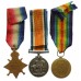 WW1 1914-15 Star Medal Trio - Pte. H. Stead, King's Own Yorkshire Light Infantry