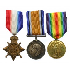 WW1 1914-15 Star Medal Trio - Pte. A. Mitchell, Argyll & Sutherland Highlanders - Wounded