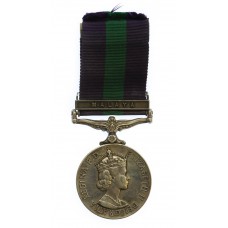 General Service Medal (Clasp - Malaya) - Tpr. P.B. Rollin, 13th/18th Hussars