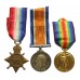 WW1 1914-15 Star Medal Trio - Cpl. T. Henton, 10th Bn. Northumberland Fusiliers - K.I.A. 
