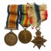 WW1 1914-15 Star Medal Trio - Pte. W. Gilbert, Notts & Derby Regiment (Sherwood Foresters) - Wounded