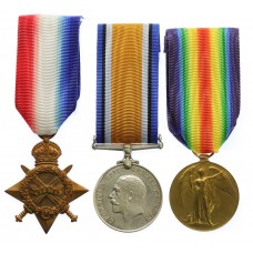 WW1 1914-15 Star Medal Trio - Able Seaman Samuel Brown, Royal Navy - H.M.S. Vanguard Casualty