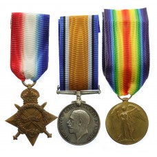 WW1 1914-15 Star Medal Trio - Pte. A.V. Baker, 14th Bn. King's (Liverpool) Regiment