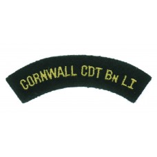 Cornwall Cadet Battalion Light Infantry (CORNWALL CDT BN LI) Cloth Shoulder Title