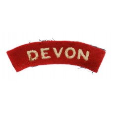 Devonshire Regiment (DEVON) Cloth Shoulder Title