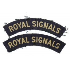 Pair of Royal Corps of Signals (ROYAL SIGNALS) Printed Shoulder Title