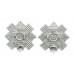Pair of Highland Light Infantry (H.L.I.) Anodised (Staybrite) Collar Badges - Queen's Crown