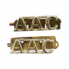 Pair of Army Air Corps (A.A.C.) Anodised (Staybrite) Shoulder Titles