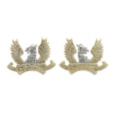 Pair of Ayrshire Yeomanry (Earl of Carrick's Own) Anodised (Staybrite) Collar Badges 